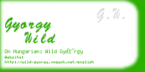 gyorgy wild business card